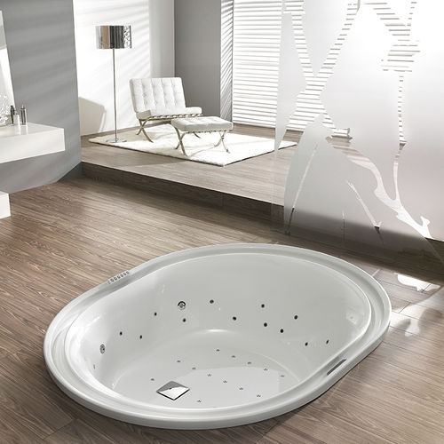 Vasca da bagno ovale - ERGO+: 6437 - HOESCH - in acrilico / idromassaggio / bianca