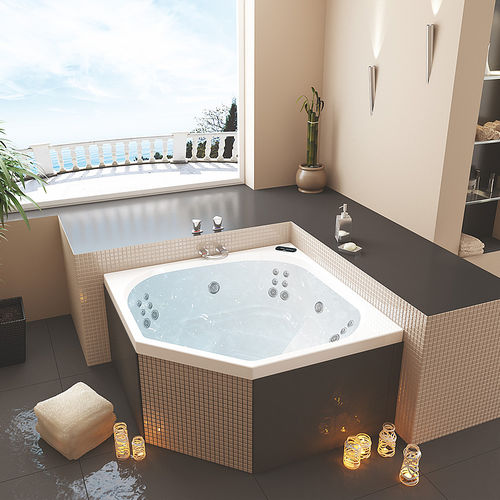 Vasca da bagno d'angolo - NEVADA: 670340 - HOESCH - in acrilico / 3 posti / idromassaggio