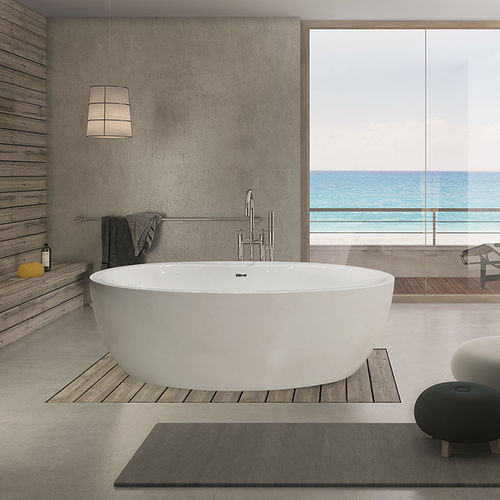 Vasca da bagno ovale - CABO: 6610 - HOESCH - da appoggio / in acrilico / bianca