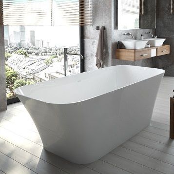 Vasca da bagno ovale - LEROS  - HOESCH - da appoggio / per ambiente abitativo / in composito