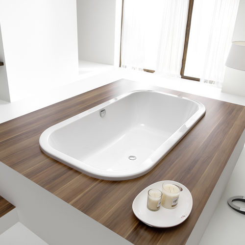 Vasca da bagno in acrilico - PUTMAN: 6655 - HOESCH - doppia / di Andrée Putman / bianca