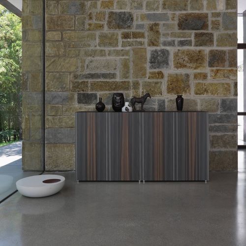Credenza contemporanea - Carlos Mocha - CASAMANIA HORM - impiallacciata in legno / in MDF / con ante battenti