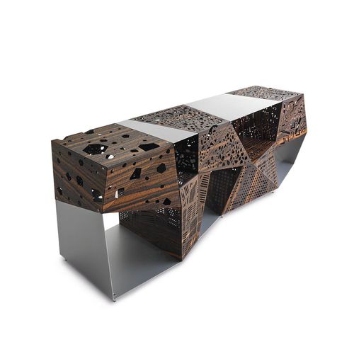Credenza design originale - RIDDLED - CASAMANIA HORM - in alluminio / in alluminio verniciato / in legno