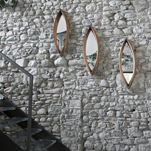 Specchio a muro - Mamanonmama - CASAMANIA HORM - design originale / in legno / marrone