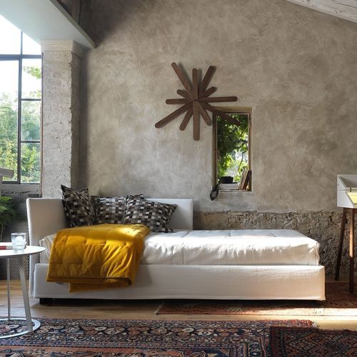 Dormeuse contemporanea - FIGI ISOLINA - CASAMANIA HORM - in tessuto / in rattan / con supporto in rattan