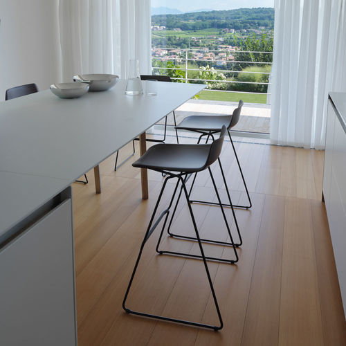 Sedia alta contemporanea - Pressious - CASAMANIA HORM - da interno / in faggio / con supporto in metallo verniciato