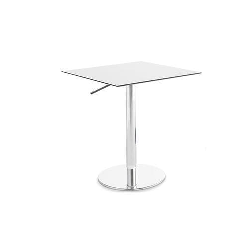 Tavolo da bistrot contemporaneo - T2  - CASAMANIA HORM - in HPL / con supporto in metallo cromato / quadrato