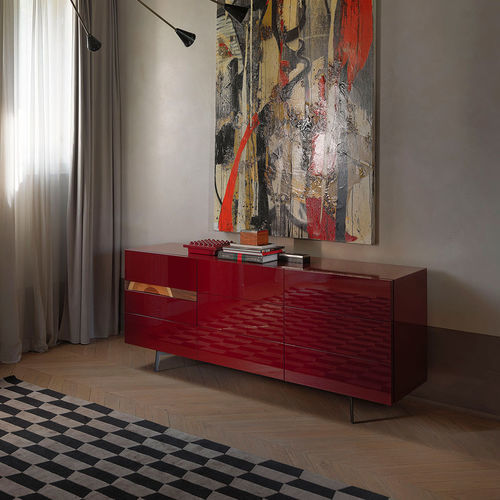 Credenza contemporanea - COMRÌ - CASAMANIA HORM - in metallo / in legno compensato / in legno laccato