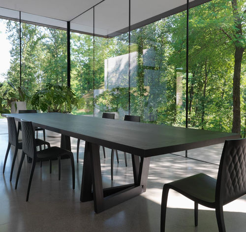 Tavolo design - QUADROR 03 - CASAMANIA HORM - in frassino / con supporto in frassino / rettangolare