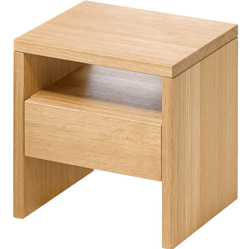 Comodino contemporaneo - CUBE - HÜSLER NEST - in legno massiccio / rettangolare / per uso residenziale