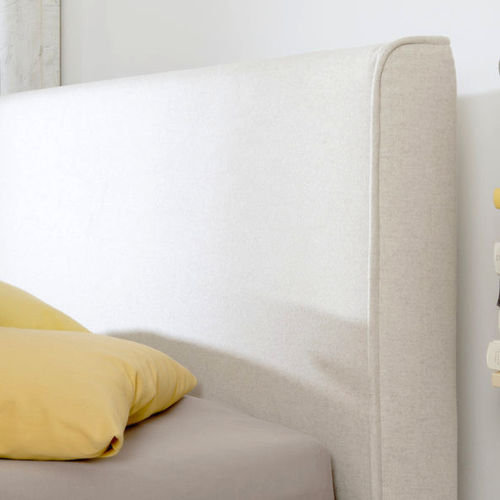 Testiera per letto matrimoniale - CORD - HÜSLER NEST - contemporanea / in tessuto / in pelle