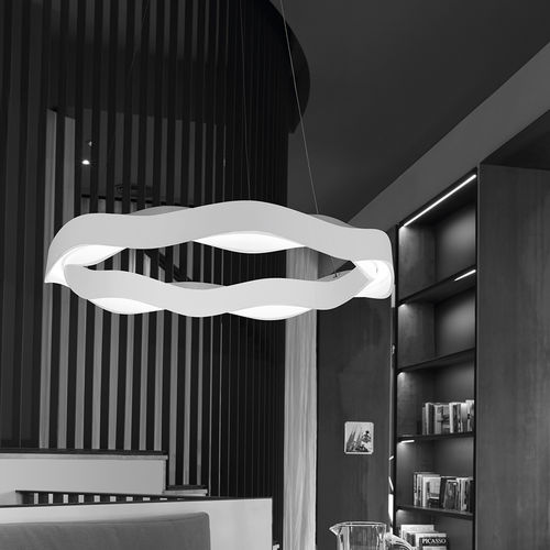 Lampada a sospensione - HELLO - Leds-C4 - in acciaio / in metacrilato / in poliuretano