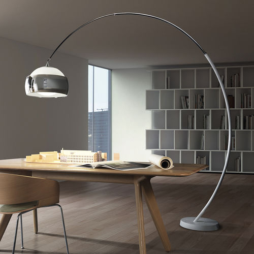 Lampada da terra - HOOP BALLOONS - Leds-C4 - in acciaio / in metacrilato / contemporanea
