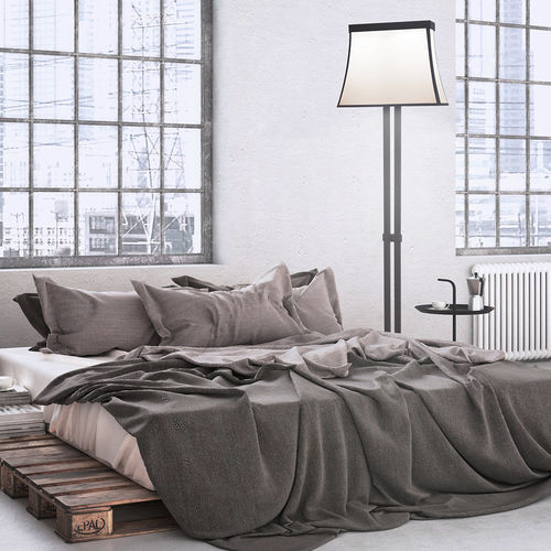 Lampada da terra - FANCY - Leds-C4 - in acciaio / in tessuto / contemporanea