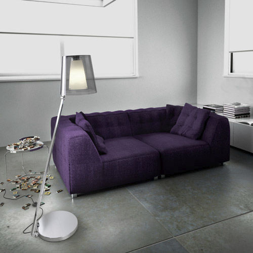 Lampada da terra - EMY - Leds-C4 - in alluminio / in policarbonato / contemporanea