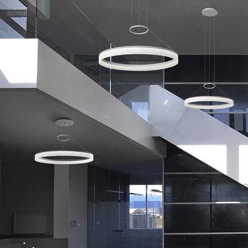 Lampada a sospensione - CIRC  - Leds-C4 - in alluminio / in acciaio / in metacrilato