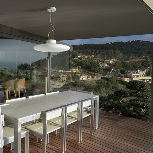 Lampada a sospensione - KAP - Leds-C4 - in alluminio / in polietilene / contemporanea