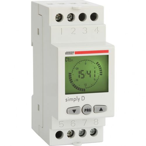 Interruttore orario digitale - SIMPLY D - VEMER - su guida DIN