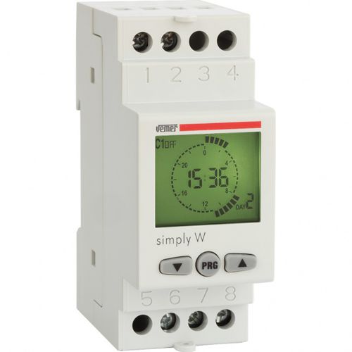 Interruttore orario digitale - SIMPLY W - VEMER - su guida DIN