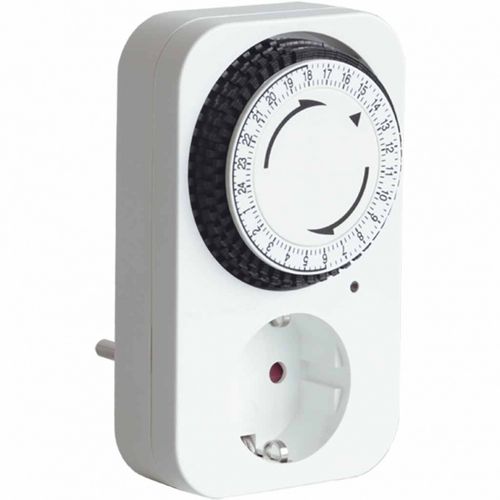 Interruttore orario meccanico - TWINPLUG-D SCHUKO - VEMER - su guida DIN