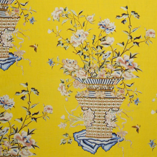 Tessuto per tende - BONSAI OF THE VANITIES : BRODERIQUE - JIM THOMPSON - a fiori / in lino / ricamato
