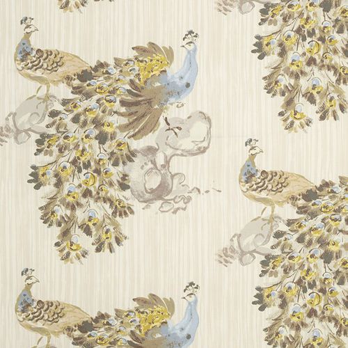Tessuto per tende - BUTTERFLY HOUSE : PEACOCK - JIM THOMPSON - con animali / in lino / decorativo