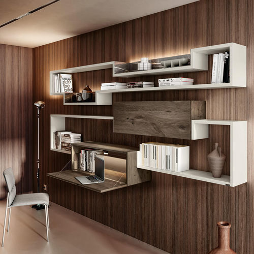 Libreria modulare - LagoLinea  - LAGO - a muro / contemporanea / in legno laccato