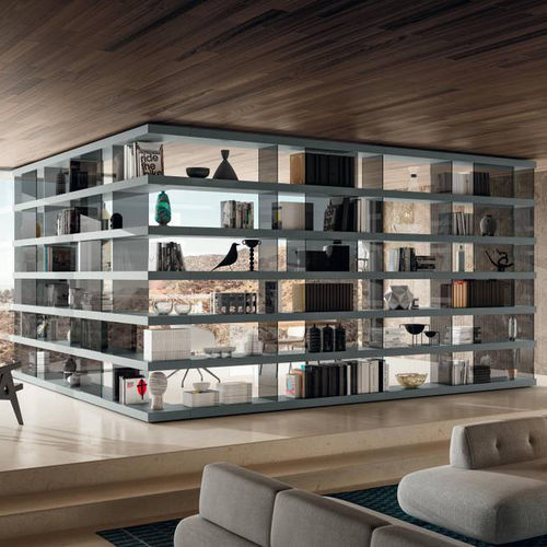Scaffale modulare - Air  - LAGO - ad angolo / contemporaneo / in legno laccato