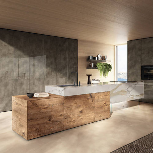 Cucina contemporanea - 36e8 - LAGO - in legno laccato / in vetro / in marmo