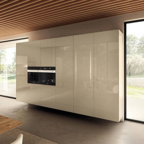 Mobile alto per cucina contemporaneo - 36e8  - LAGO - in metallo / in marmo / in vetro