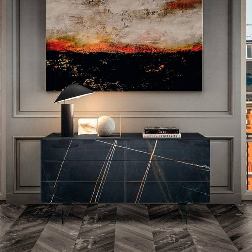 Cassettone a muro - 36e8  - LAGO - contemporaneo / in legno laccato / in alluminio