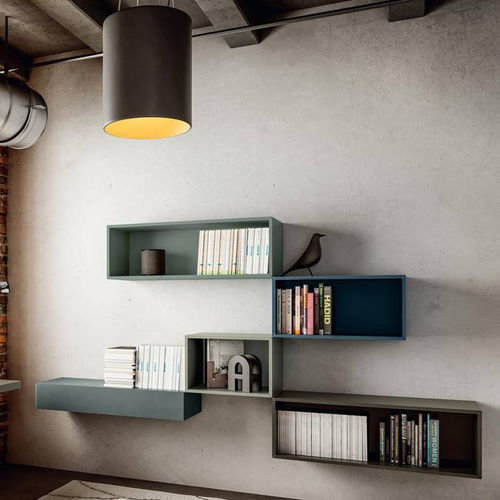 Mobile contenitore da parete - 36e8  - LAGO - contemporaneo / in alluminio / multicolore