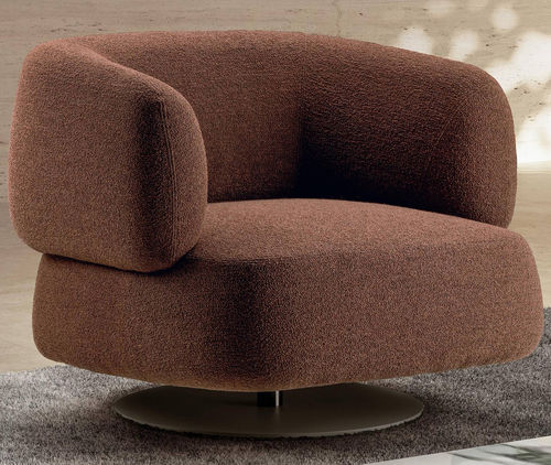 Poltrona contemporanea - Zeppelin - LAGO - in tessuto / ergonomica / marrone