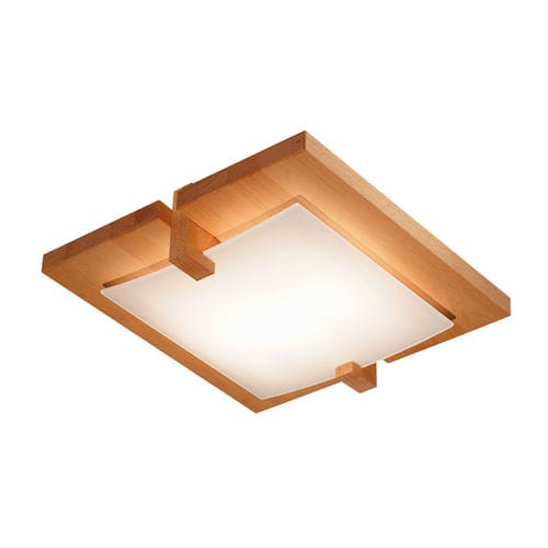Plafoniera contemporanea - TAURUS - DOMUS Licht zum Wohnen - quadrata / in legno / da interno