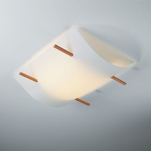 Plafoniera contemporanea - FOLIO - DOMUS Licht zum Wohnen - rettangolare / in legno / da interno