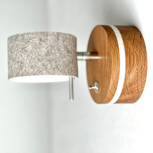 Applique contemporanea - FRITS CLIC - DOMUS Licht zum Wohnen - da interno / in lana / in rovere