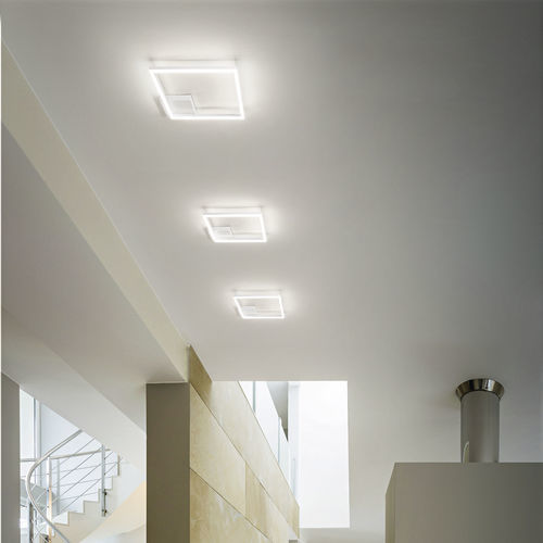 Plafoniera contemporanea - BARD - Fabas Luce - quadrata / in metallo / in metacrilato