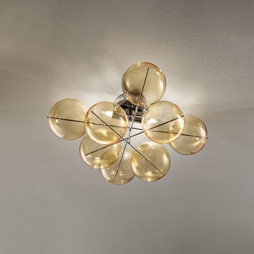 Plafoniera contemporanea - ATOM - METAL LUX - sferica / in vetro / LED