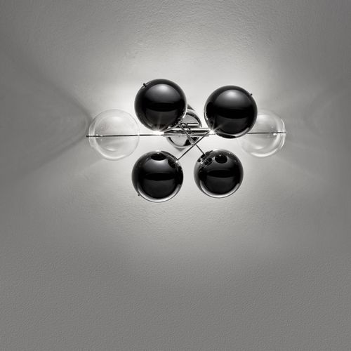 Applique contemporanea - ATOM - METAL LUX - da interno / in vetro / sferica