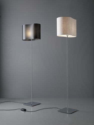 Lampada da terra - PEGGY - Karboxx - in metallo cromato / in fibra di vetro / contemporanea