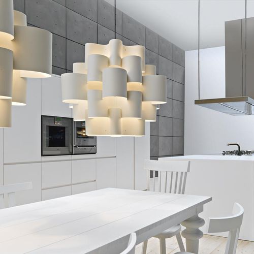 Lampada a sospensione - SUN - Karboxx - in metallo verniciato / in tessuto / contemporanea