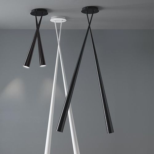 Plafoniera contemporanea - DRINK BICONO - Karboxx - in fibra di vetro / LED / da interno