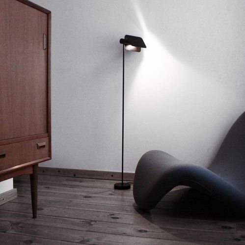 Lampada da terra - BLACKJACK - tossB - in metallo / contemporanea / con cavo