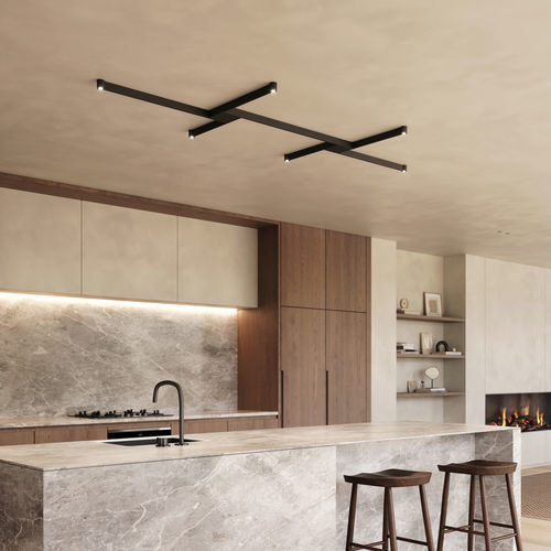 Plafoniera design originale - GRID - tossB - rettangolare / lineare / in alluminio anodizzato