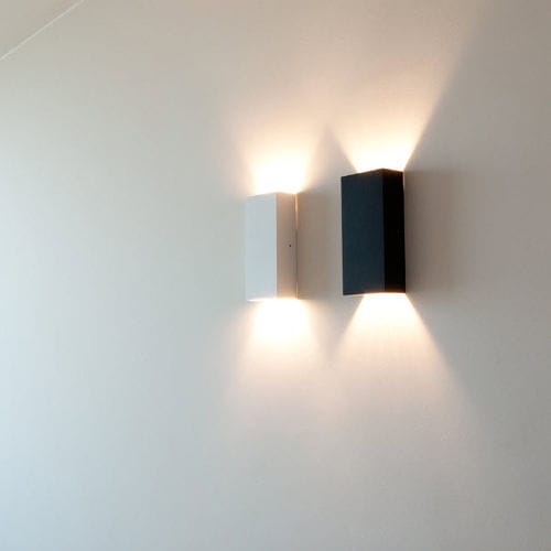 Applique design minimalista - BRICK - tossB - da interno / in alluminio / in cromo