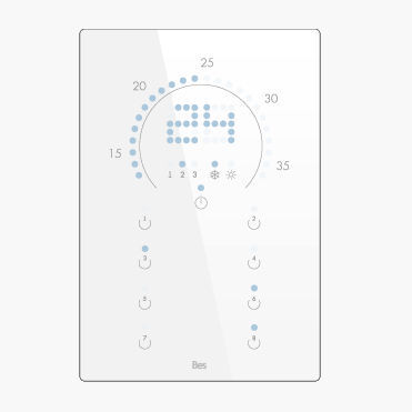 Termostato digitale - CUBIK-TLR - Ingenium - BES KNX - programmabile / per aria condizionata / da parete