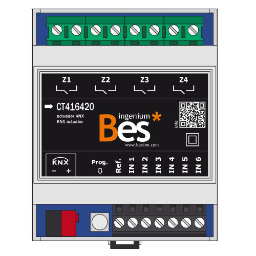 Attuatore per tende KNX - 6E4S-16A-K - Ingenium - BES KNX - contract / su guida DIN / da interno