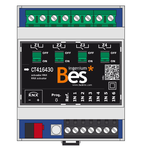 Attuatore per tende KNX - 6E4S-30A-K - Ingenium - BES KNX - per uso residenziale / contract / su guida DIN