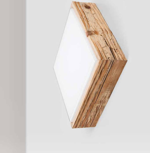 Applique contemporanea - DIVETRO 18 - Engi Lighting - da interno / in vetro / in legno