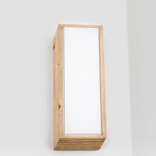 Applique contemporanea - DIVETRO 33 - Engi Lighting - da interno / in vetro / in legno